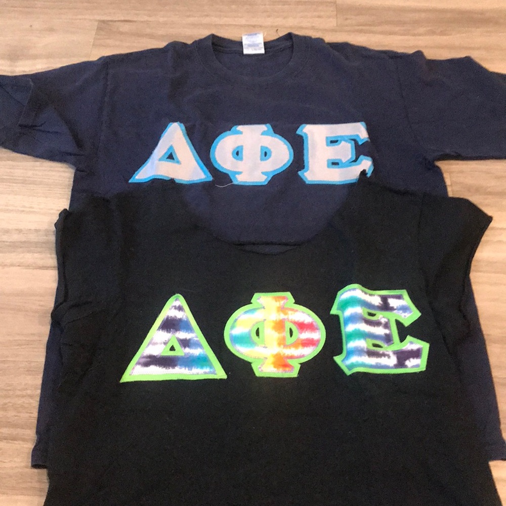 Delta Phi Epsilon DPhiE Letters T-Shirt